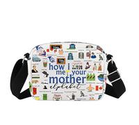 Borsa a tracolla per i fan della serie TV con lettere dell'alfabeto, idea regalo ispirata al programma televisivo, Come ho Metbag, Medium