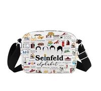 Borsa a tracolla per i fan della serie TV con lettere dell'alfabeto, idea regalo ispirata al programma televisivo, Seinbag, Medium