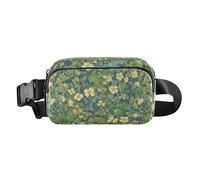 Borsa a tracolla per il giorno di San Patrizio verde con quadrifoglio alla moda per uomo donna borsa a tracolla multiuso con tracolla regolabile per allenamento, corsa, escursionismo