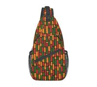 Borsa a tracolla per il mese della storia nera di Kwanzaa e Juneteenth per uomo e donna, borsa a spalla alla moda, borsa a tracolla leggera, zaino sportivo da escursionismo e corsa.