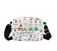Borsa a tracolla per insegnante, regalo di ringraziamento per insegnanti, con lettere dell'alfabeto, regalo per il rientro a scuola, Borsa per insegnanti, Medium
