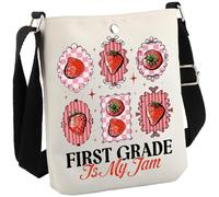 Borsa a tracolla per insegnanti, squadre di primo grado, regalo di apprezzamento per insegnanti, primo grado è la mia marmellata, graziosa borsa a tracolla a forma di fragola, Cb Eu di primo grado