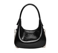 Borsa a tracolla per le donne pochette alla moda borsa a tracolla con tracolla rimovibile per lavoro, shopping, viaggi, borsa a tracolla con cerniera borsa a tracolla in ecopelle, Nero , One Size