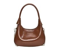 Borsa a tracolla per le donne pochette alla moda borsa a tracolla con tracolla rimovibile per lavoro, shopping, viaggi, borsa a tracolla con cerniera borsa a tracolla in ecopelle, Marrone, One Size