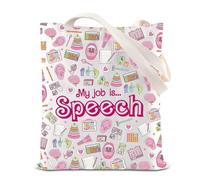 Borsa a tracolla per logopedista apprezzamento del linguaggio migliore regalo per patologi del linguaggio SLP regalo di laurea My Job Is Speech