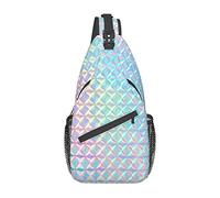 Borsa a tracolla per petto con zaino a tracolla con ologramma arcobaleno colorato Zaino casual per uomo donna