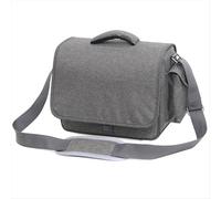 Borsa a tracolla per proiettore - Portatile, antiurto, con strati protettivi spessi per fotocamere e proiettori, grigio scuro