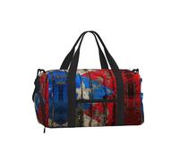 Borsa a tracolla per sport, borsa da viaggio classica con stampa a pelle di serpente, perfetta per palestra, campeggio, viaggi di lavoro, Bandiera della carta da parati di Porto Rico, One Size
