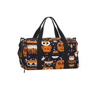 Borsa a tracolla per sport, borsa da viaggio classica con stampa a pelle di serpente, perfetta per palestra, campeggio, viaggi di lavoro, Halloween gufo fantasma zucca, One Size
