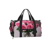 Borsa a tracolla per sport, borsa da viaggio con stampa dell'isola di Cuba, perfetta per palestra, campeggio, viaggi di lavoro, Rose rosa., One Size