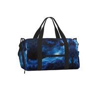 Borsa a tracolla per sport, borsa da viaggio con stampa dell'isola di Cuba, perfetta per palestra, campeggio, viaggi di lavoro, Galassia blu., One Size