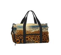Borsa a tracolla per sport, borsa da viaggio con stampa dell'isola di Cuba, perfetta per palestra, campeggio, viaggi di lavoro, Girasoli Mare, One Size