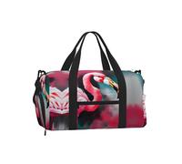 Borsa a tracolla per sport, borsa da viaggio con stampa di onde sonore alla moda, perfetta per palestra, campeggio, viaggi di lavoro, Pittura Flamingo, One Size