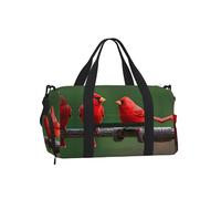 Borsa a tracolla per sport, borsa da viaggio con stampa di simboli matematici, perfetta per palestra, campeggio, viaggi di lavoro, Uccelli rossi, One Size