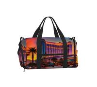 Borsa a tracolla per sport, borsa da viaggio con stampa di simboli matematici, perfetta per palestra, campeggio, viaggi di lavoro, Tramonto di Las Vegas 1, One Size