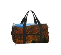 Borsa a tracolla per sport, borsa da viaggio con stampa vulcanica, perfetta per palestra, campeggio, viaggi di lavoro, Montagne Parkway Blue Ridge, One Size