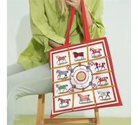 Borsa a tracolla per studenti di dieci cavalli a quadretti in stile coreano giapponese di lusso multifunzionale Borsa a tracolla in tela di grande capacità