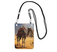 Borsa a tracolla per telefono cellulare a forma di piramide color cammello, impermeabile, borsa a tracolla da donna, nera, taglia unica