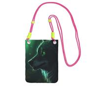 Borsa a tracolla per telefono cellulare con lupo verde borse a tracolla impermeabile borsa a tracolla per le donne