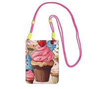 Borsa a tracolla per telefono cellulare Cupcakes e gelato borse a tracolla impermeabile borsa per telefono cellulare borsa a tracolla per le donne