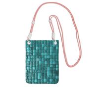 Borsa a tracolla per telefono cellulare turchese con piccole piastrelle a pois borse a tracolla impermeabile borsa per telefono cellulare borsa a tracolla per donna, Rosa, Taglia unica