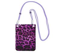 Borsa a tracolla per telefono cellulare viola leopardo borse a tracolla impermeabile borsa per telefono cellulare borsa a tracolla per le donne