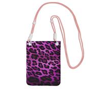 Borsa a tracolla per telefono cellulare viola leopardo borse a tracolla impermeabile borsa per telefono cellulare borsa a tracolla da donna, rosa, taglia unica