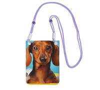 Borsa a tracolla per telefono con cane bassotto per donne e uomini, impermeabile, mini borsa a tracolla per cellulare, piccola borsa a tracolla con tracolla regolabile, da viaggio, per telefono