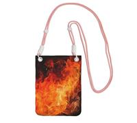 Borsa a tracolla per telefono con fiamme ruggenti per donne e uomini, mini borsa a tracolla impermeabile mini borsa a tracolla con cinturino regolabile da viaggio per telefono cellulare marsupio da