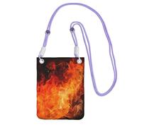 Borsa a tracolla per telefono con fiamme ruggenti per donne e uomini, mini borsa a tracolla impermeabile mini borsa a tracolla con cinturino regolabile da viaggio per telefono cellulare marsupio da