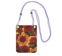 Borsa a tracolla per telefono con girasole rosso per donne e uomini impermeabile mini borsa per cellulare portafoglio piccole borse a tracolla con cinturino regolabile da viaggio sacchetto per