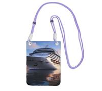 Borsa a tracolla per telefono con navi da crociera per donne e uomini, impermeabile, mini borsa a tracolla per cellulare, piccola borsa a tracolla con tracolla regolabile, da viaggio, per cellulare