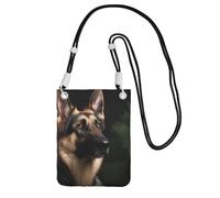 Borsa a tracolla per telefono con pastore tedesco, per donne e uomini, impermeabile, mini borsa a tracolla per cellulare, piccola borsa a tracolla con tracolla regolabile, da viaggio, per telefono
