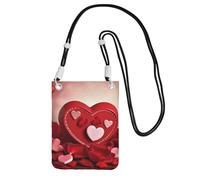Borsa a tracolla per telefono con scritta "Happy Valentine", per donne e uomini, impermeabile, mini borsa a tracolla con tracolla regolabile, da viaggio, per telefono cellulare