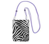 Borsa a tracolla per telefono con stampa zebrata per donne e uomini, impermeabile, mini borsa a tracolla per cellulare, piccola borsa a tracolla con cinturino regolabile, da viaggio, per telefono