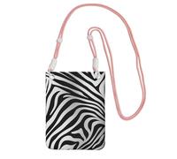 Borsa a tracolla per telefono con stampa zebrata per donne e uomini, impermeabile, mini borsa a tracolla per cellulare, piccola borsa a tracolla con cinturino regolabile, da viaggio, per telefono