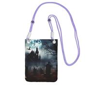 Borsa a tracolla per telefono gotico Happy Halloween per donne e uomini, impermeabile, mini borsa a tracolla per cellulare, piccola borsa a tracolla con cinturino regolabile, da viaggio, per telefono