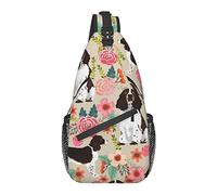 Borsa a Tracolla per Uomo Donna, per English Springer Spaniel, Zaino a Spalla Borse a Petto Crossbody Zainetto per Escursioni all'aperto Campeggio Escursioni in Bicicletta