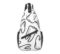 Borsa a Tracolla per Uomo Donna, per Odontoiatria Modello Denti Bianco, Zaino a Spalla Borse a Petto Borsa a Tracolla Zainetto per Escursioni all'aperto Campeggio Escursioni in Bicicletta
