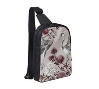 Borsa a tracolla per uomo e donna, impermeabile, con incisione botanica, per corridore, allenamento, escursionismo, ciclismo, viaggi