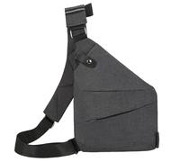 Borsa a tracolla per uomo e donna, leggera, multifunzionale, da viaggio, scientifica, alla moda, casual, da lavoro, sinistra, destra, comoda, sicura per furti, Grigio, 31x23x2cm/ 12.2x9.1x0.8in