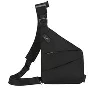 Borsa a tracolla per uomo e donna, leggera, multifunzionale, da viaggio, scientifica, alla moda, casual, da lavoro, sinistra, destra, comoda, sicura per furti, Nero , 31x23x2cm/ 12.2x9.1x0.8in