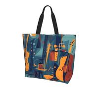 Borsa a tracolla per violoncello da donna, borsa a tracolla colorata per musica, borsa per la spesa, impermeabile, grande borsa con tasca interna, per lavoro, viaggi, scuola