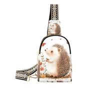 Borsa a tracolla per zaino multiuso a tracolla alla moda con riccio per viaggi, cartone animato, carino, riccio, 1 size