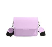 Borsa a tracolla piccola alla moda con tracolla larga in pelle PU Borse a tracolla Satchel Donne in cerca di stili e praticità Borsa Studente, Viola, One Size