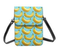 Borsa a tracolla piccola con stampa a banana carina per le donne, piccole borse in pelle per telefono cellulare borsa a tracolla