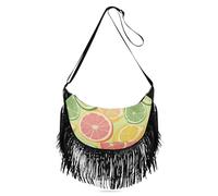 Borsa a tracolla piccola da donna, con frange, con frange, borsa a tracolla per donna e donna, borsa a tracolla con (prop2)