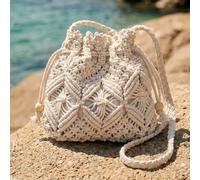 Borsa a tracolla piccola intrecciata per donna, nuova borsa a tracolla in maglia di nicchia, versatile per la spiaggia, borsa a busta quadrata, borsa a tracolla Ins, borsa da spiaggia Tagli UnicaAnima