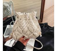 Borsa a tracolla piccola intrecciata per donna, nuova borsa a tracolla in maglia di nicchia, versatile per la spiaggia, borsa a busta quadrata, borsa a tracolla Ins, borsa da spiaggia Tagli UnicaAnima