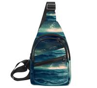 Borsa a tracolla piccola zaino per donne e uomini, con stelle nebulosa sul petto, zaino a tracolla per viaggi, sport, escursionismo, Multicolore 11, 11.8x7x1.5in/30x18x4cm